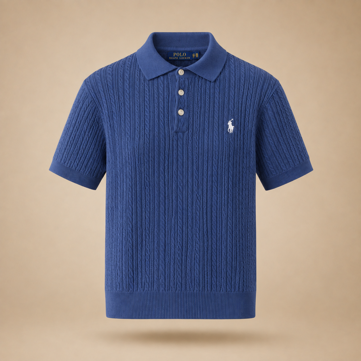 Polo Ralph Lauren Women’s Cable-Knit Short-Sleeve Polo Shirt