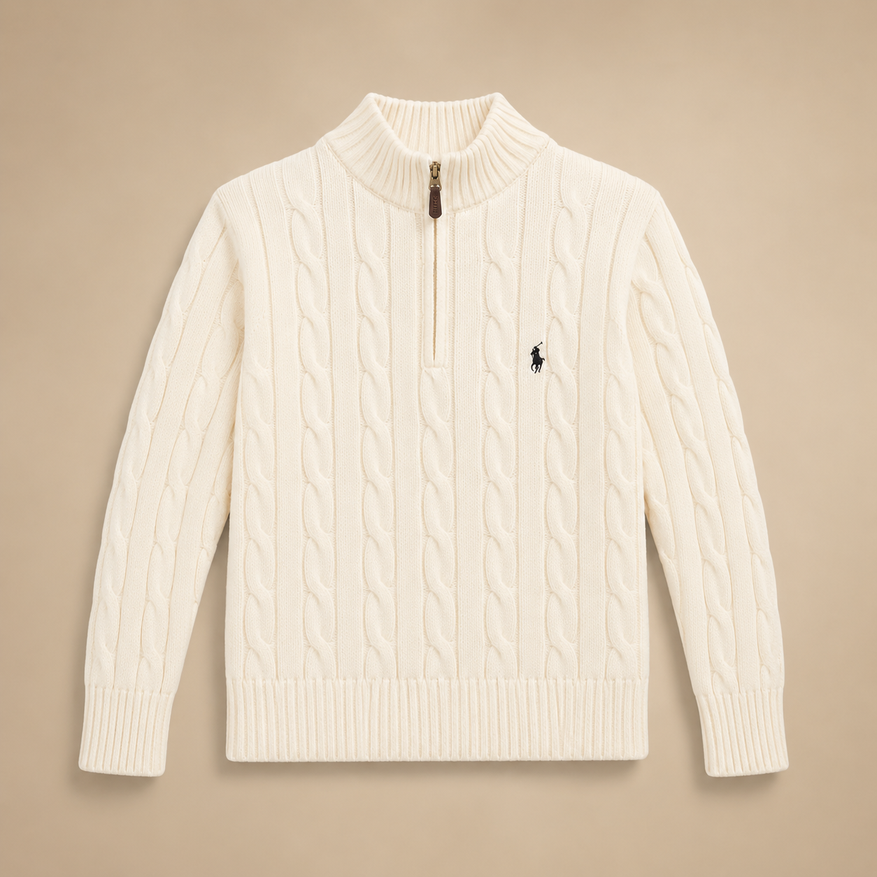 Polo Ralph Lauren Women’s Cable-Knit Cotton Jumper – Zip Neck