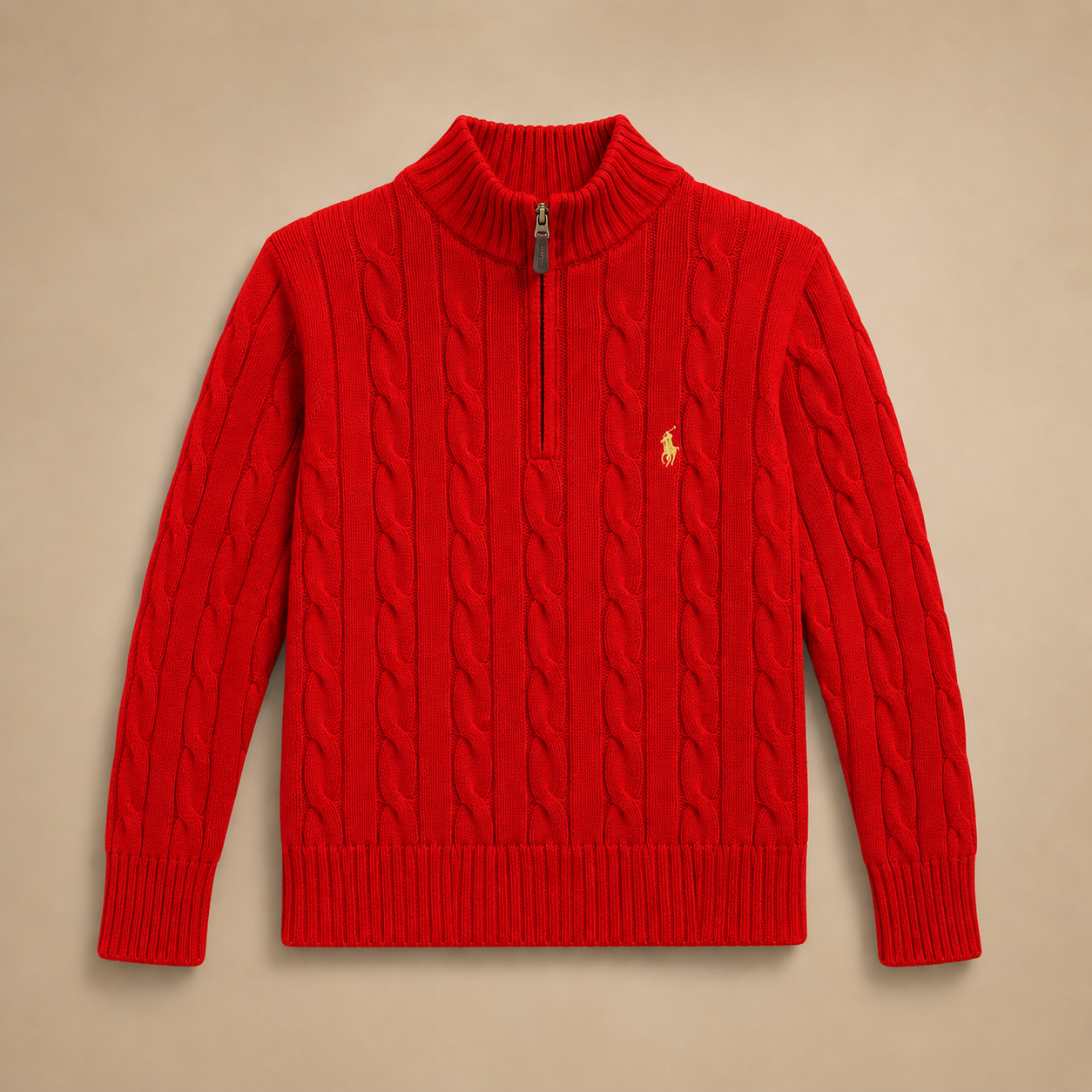 Polo Ralph Lauren Women’s Cable-Knit Cotton Jumper – Zip Neck