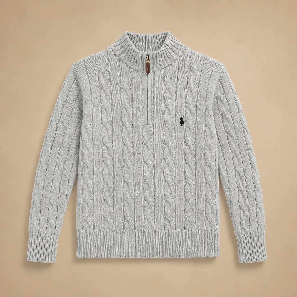 Polo Ralph Lauren Women’s Cable-Knit Cotton Jumper – Zip Neck