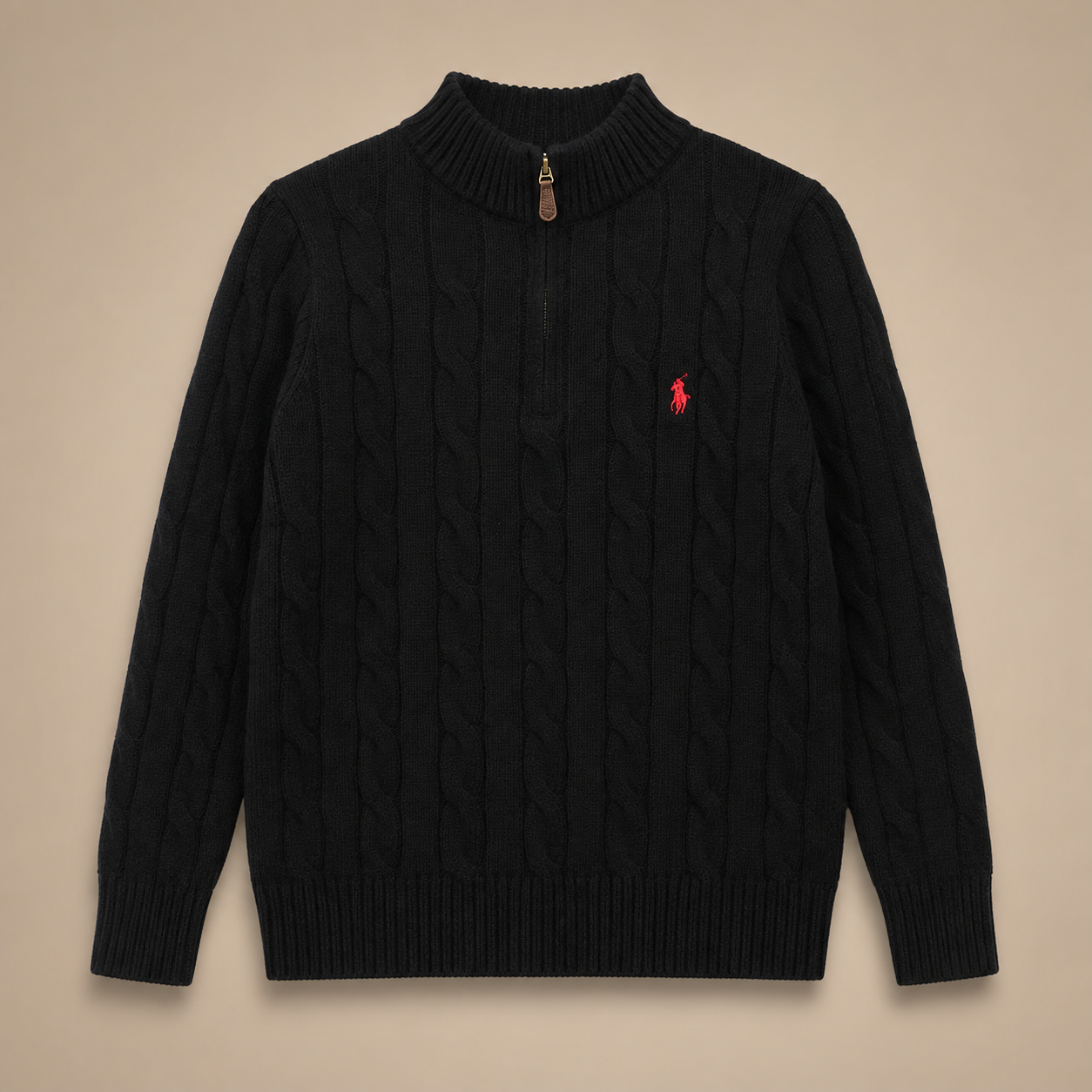 Polo Ralph Lauren Women’s Cable-Knit Cotton Jumper – Zip Neck