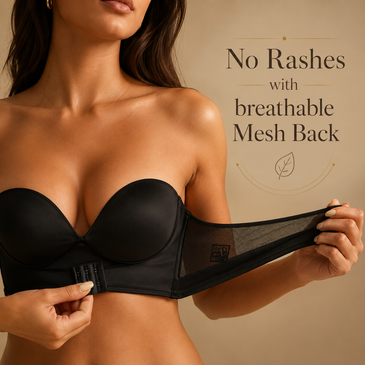 Strapless Front-Closure Wireless Bra
