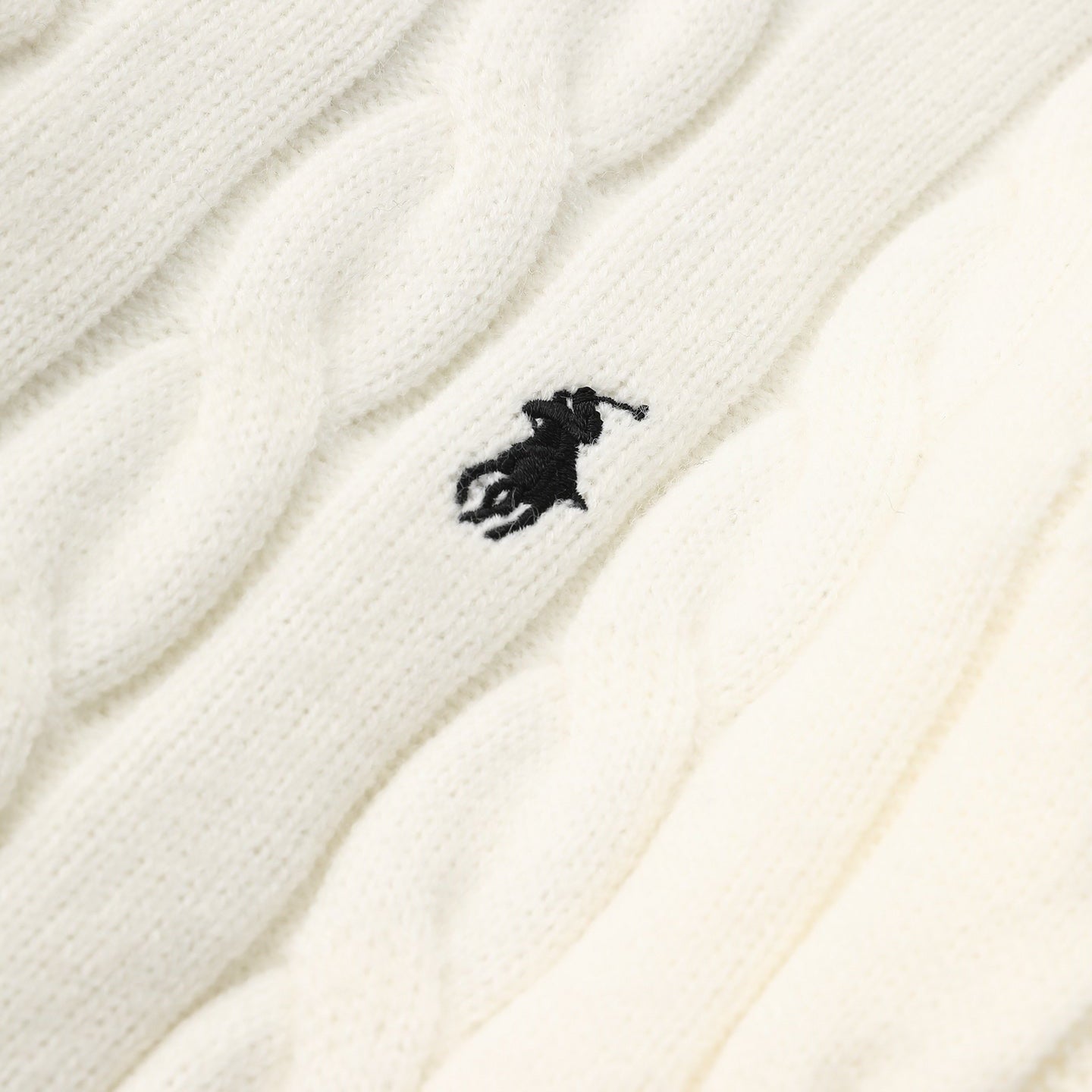 Polo Ralph Lauren Women’s Cable-Knit Cotton Jumper – Zip Neck