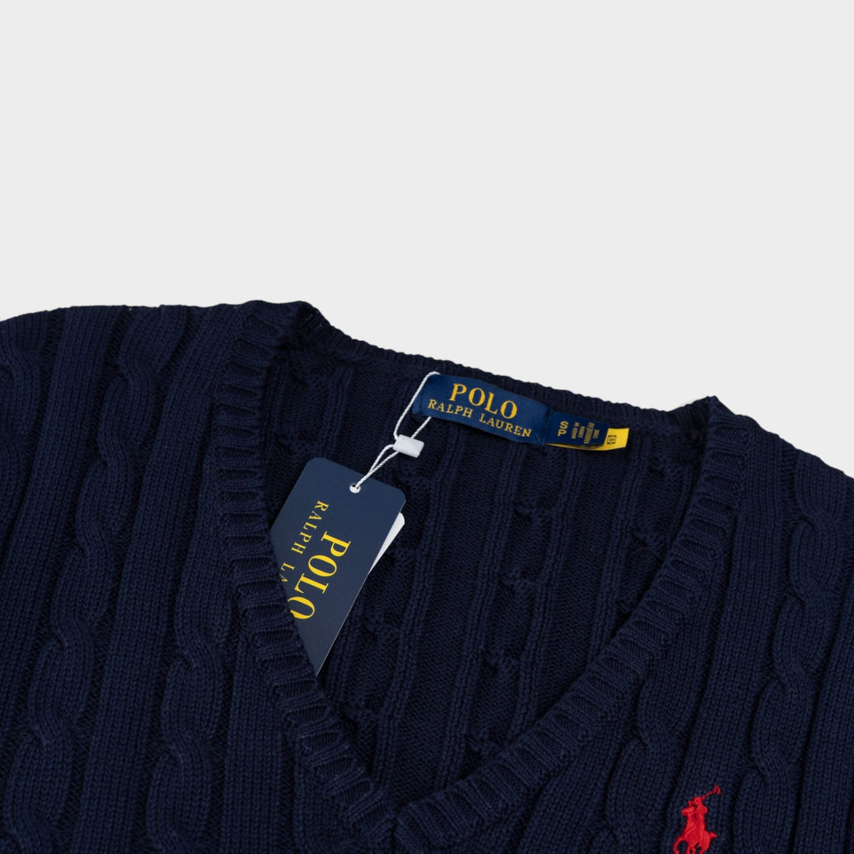 Polo Ralph Lauren Cable-Knit Cotton V-Neck Jumper – Women’s
