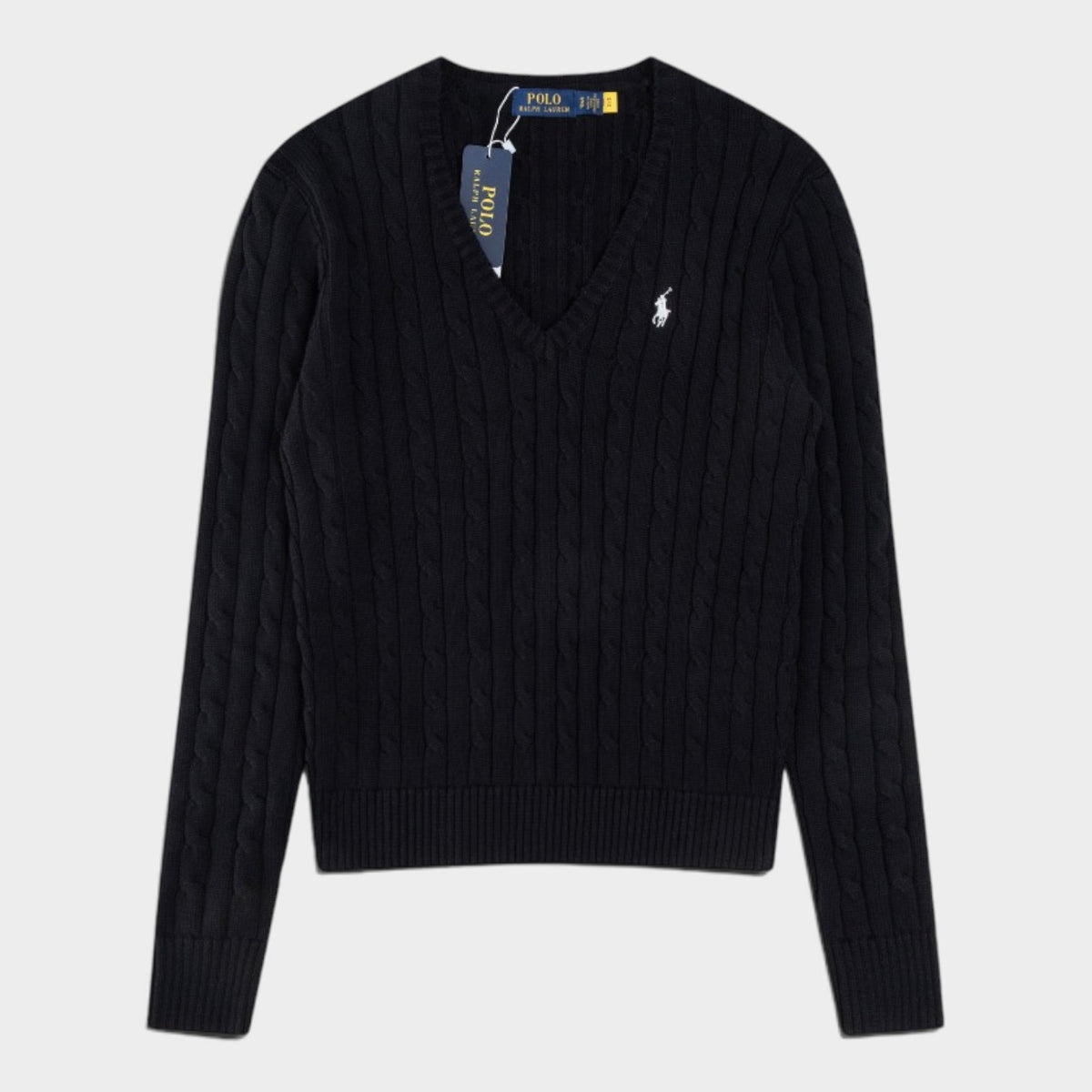 Polo Ralph Lauren Cable-Knit Cotton V-Neck Jumper – Women’s