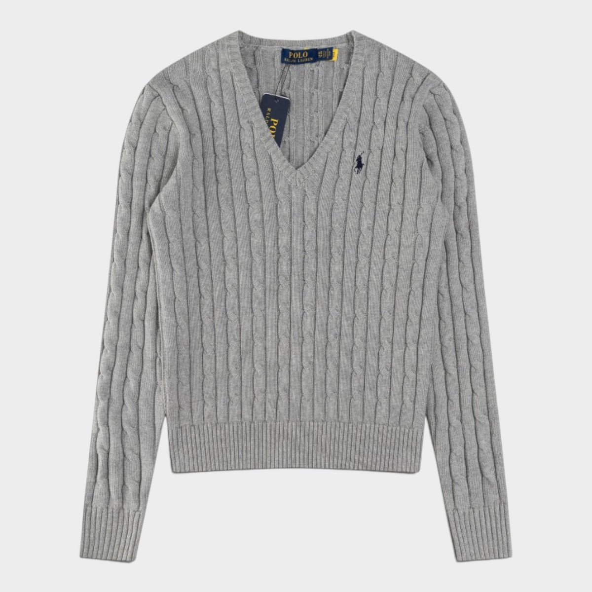 Polo Ralph Lauren Cable-Knit Cotton V-Neck Jumper – Women’s