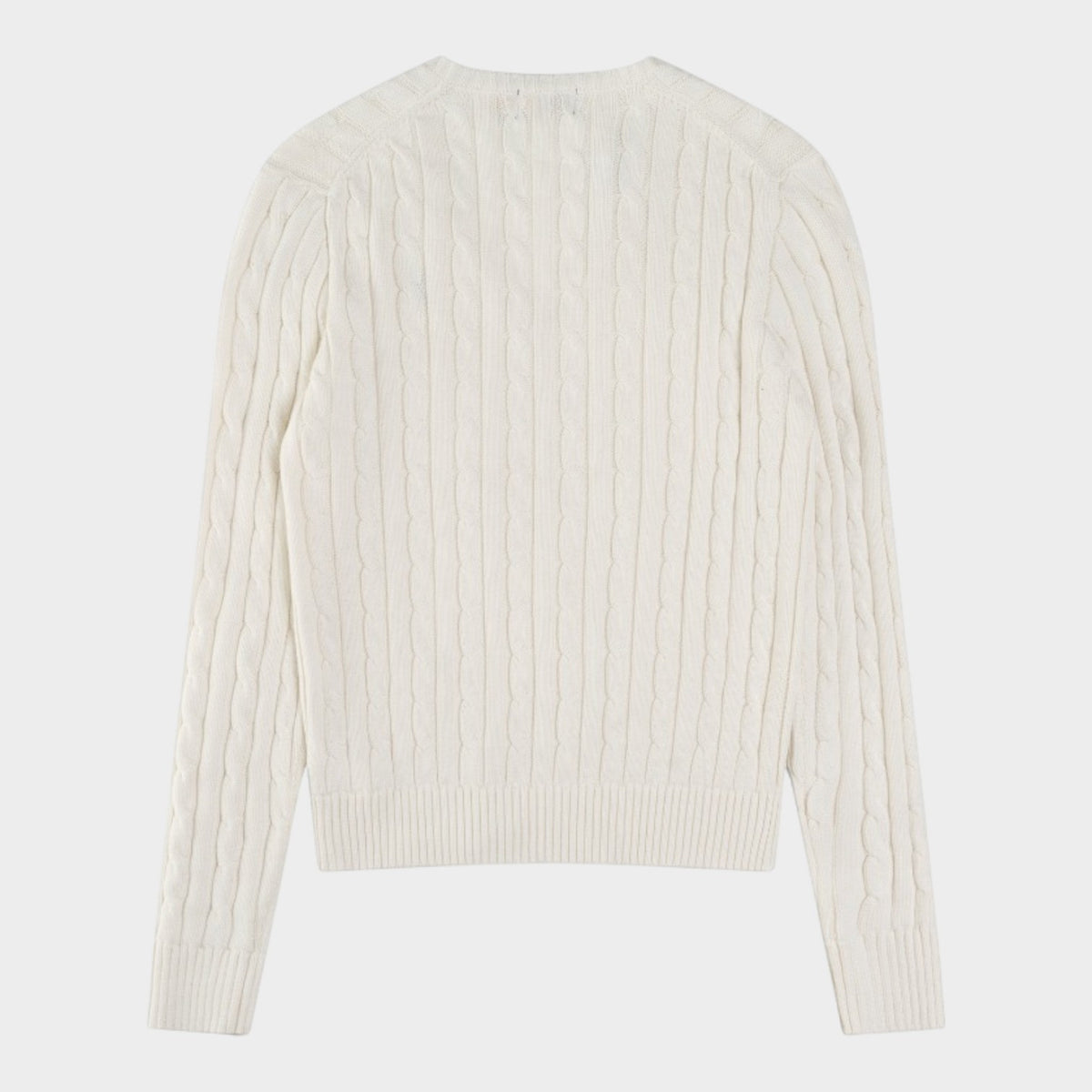 Polo Ralph Lauren Cable-Knit Cotton V-Neck Jumper – Women’s