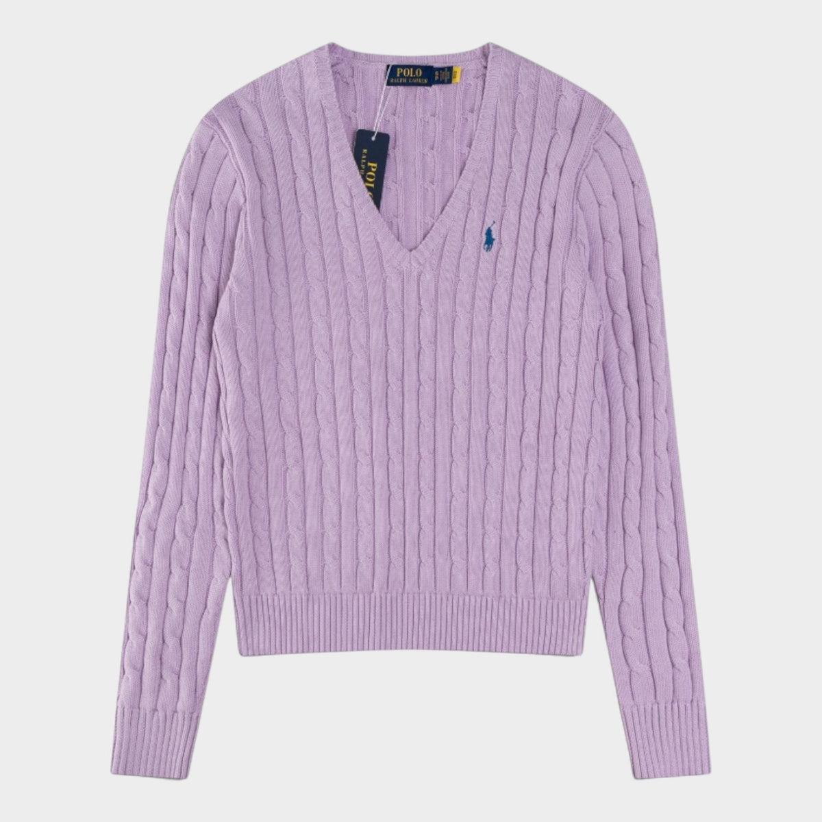 Polo Ralph Lauren Cable-Knit Cotton V-Neck Jumper – Women’s