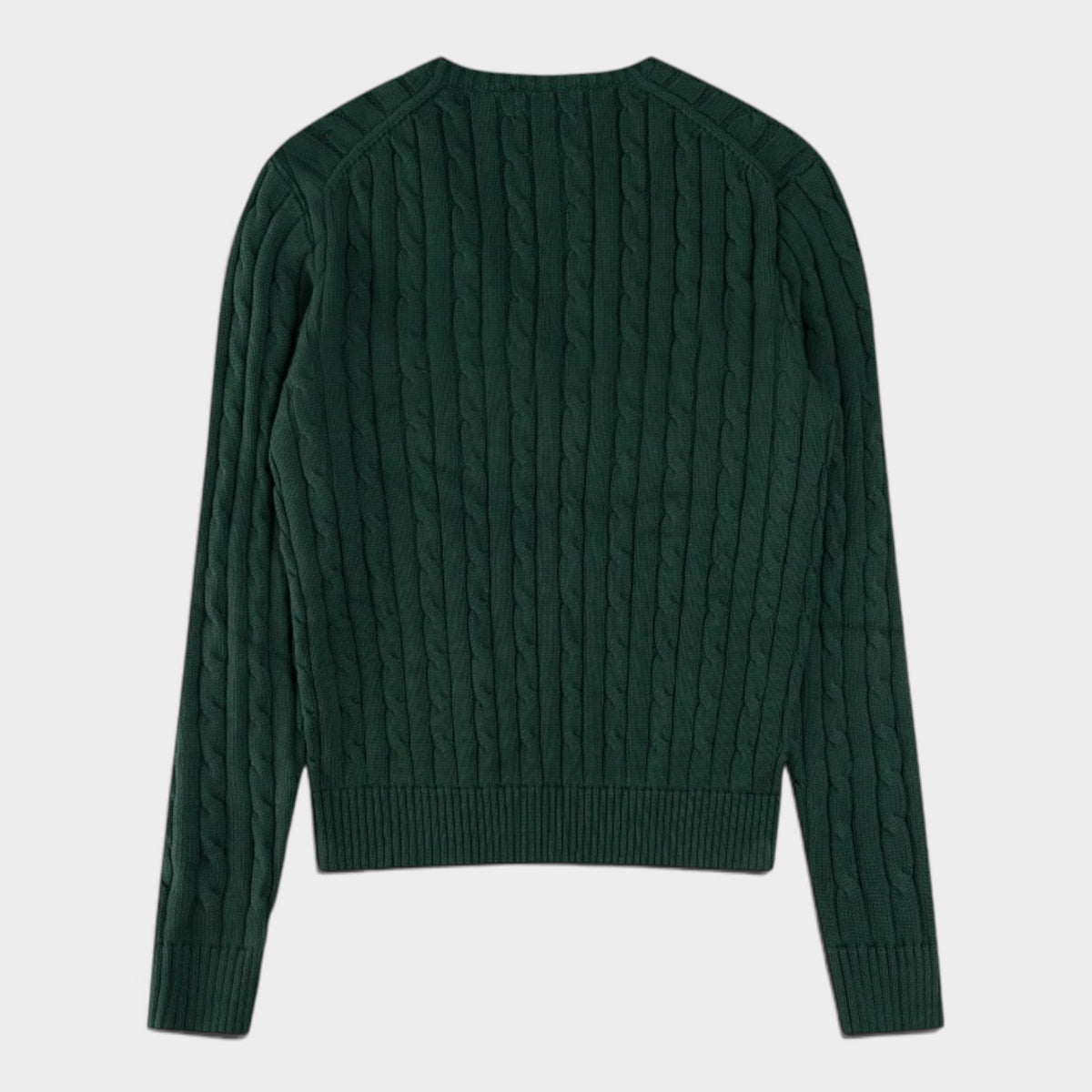 Polo Ralph Lauren Cable-Knit Cotton V-Neck Jumper – Women’s