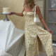 Women's Backless Floral Print Midi Dress for Summer Holiday