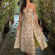 Women's Backless Floral Print Midi Dress for Summer Holiday