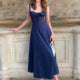 Women's Backless Floral Print Midi Dress for Summer Holiday