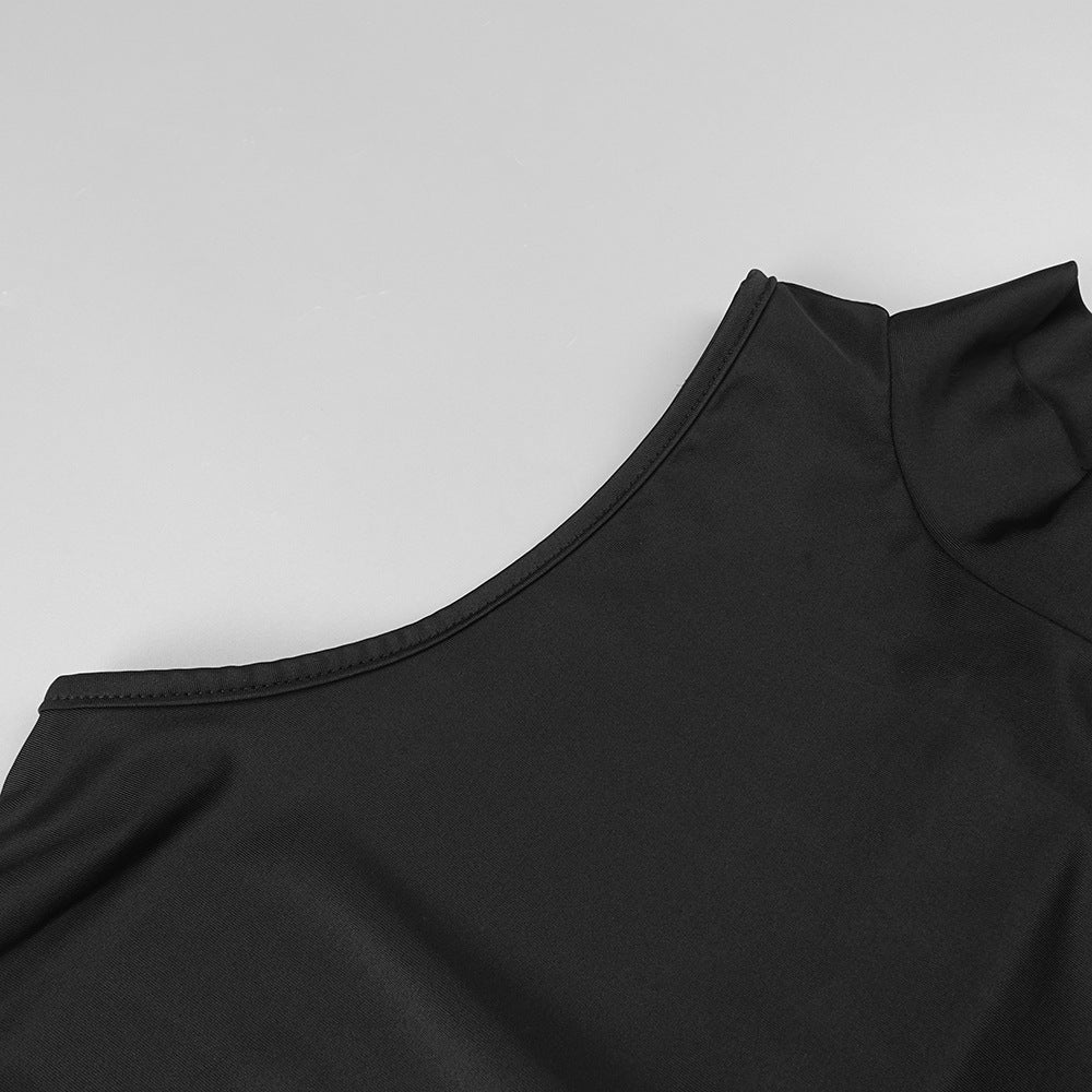 Robe longue dos nu et licou pour femme, pour soirée et vacances