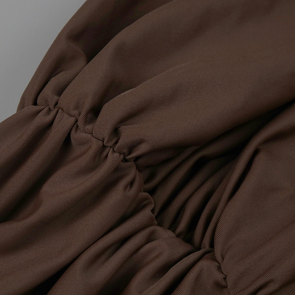 Robe longue élégante pour femme, ajustée à la taille, pour dîner et sortie décontractée