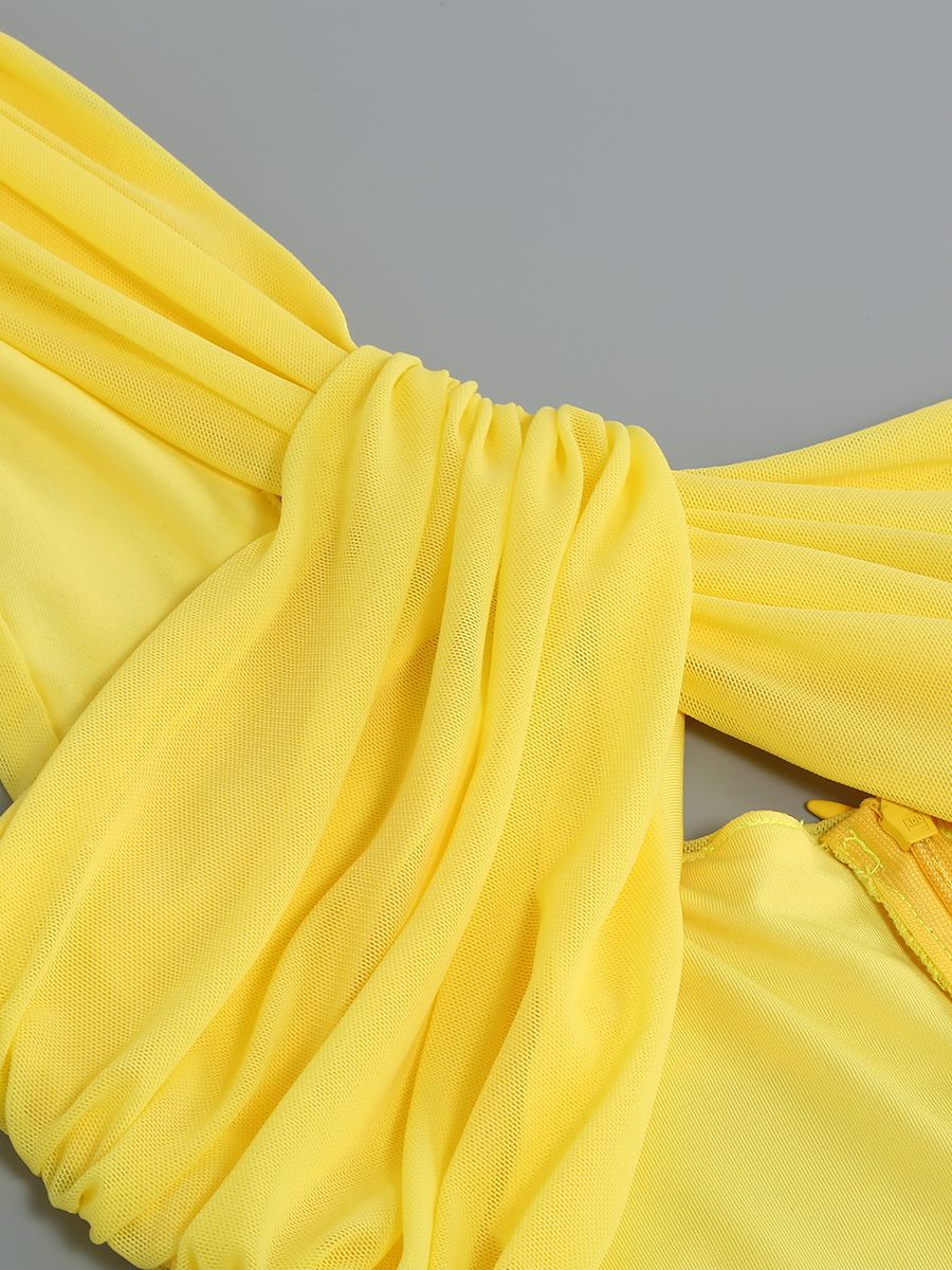 Robe longue asymétrique découpée pour femme, idéale pour les vacances et les soirées