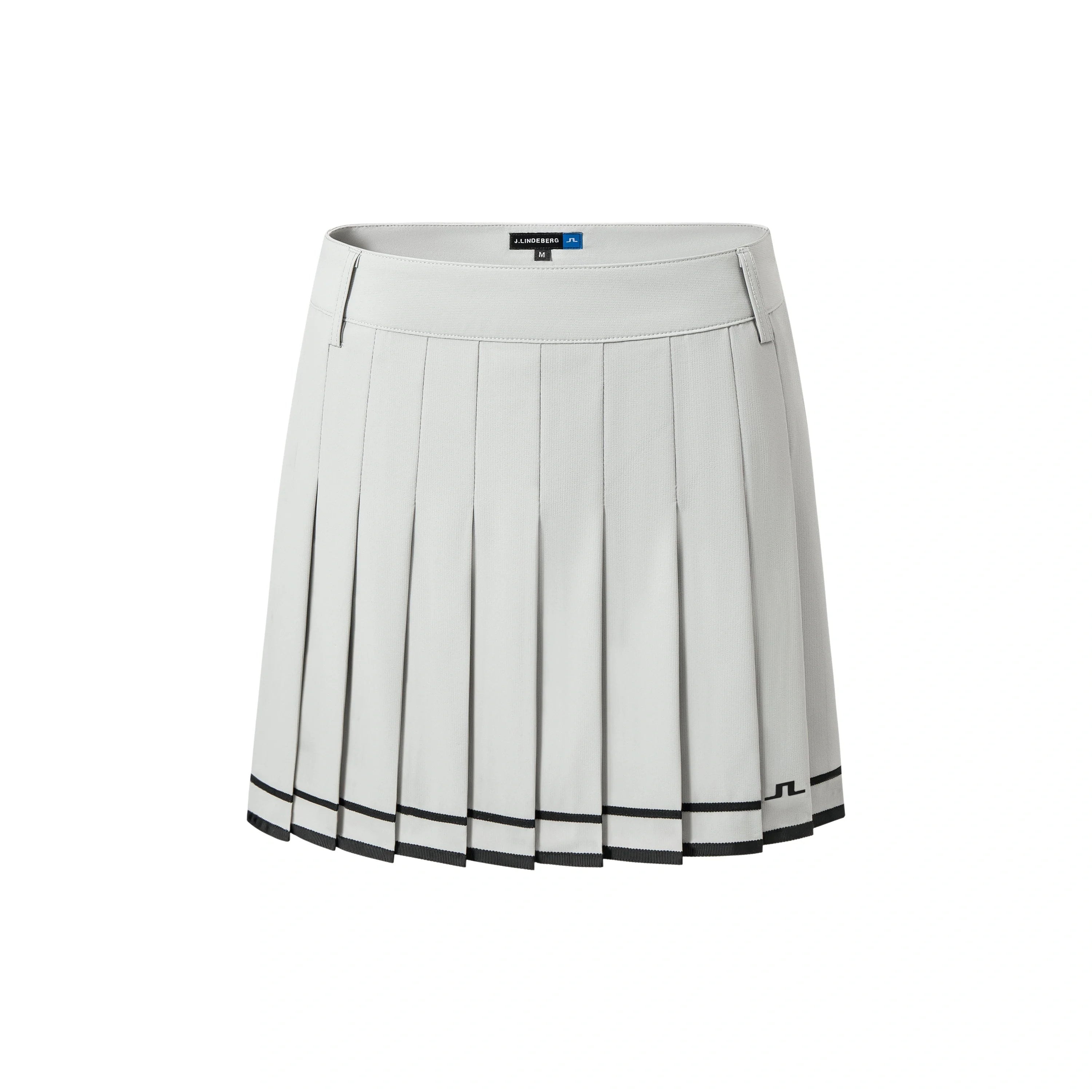 J.Lindeberg Harlow Golf Skirt with stripe hem and integrated inner shorts.